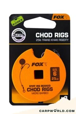 Fox Edge Armapoint Stiff Rig Beaked Chod Rigs X 3 30lb SHORT