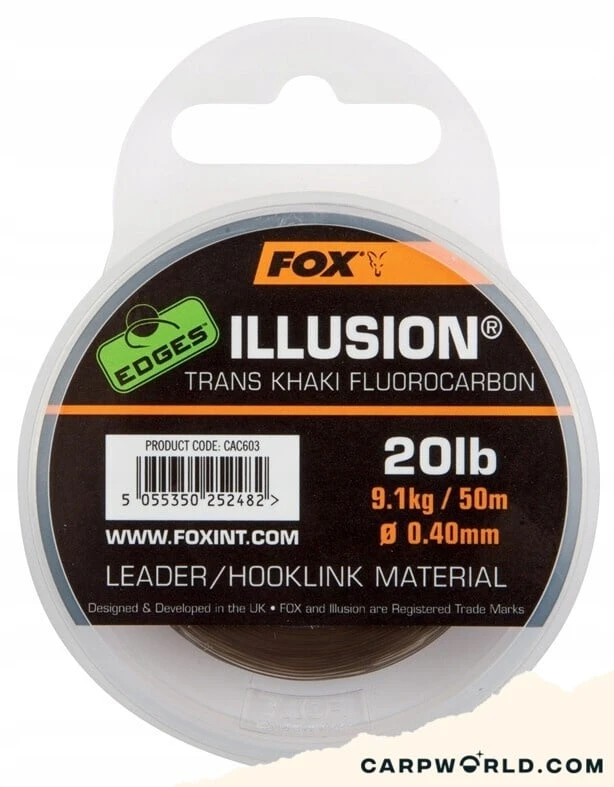 Fox Edges Illusion Flurocarbon Leader 50m 3 Fox Edges Illusion Flurocarbon Leader 50m