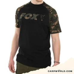 Fox Raglan T-Shirt Black/Camo